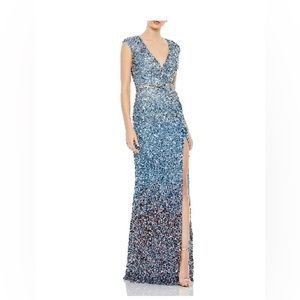 Metallic sequin gown